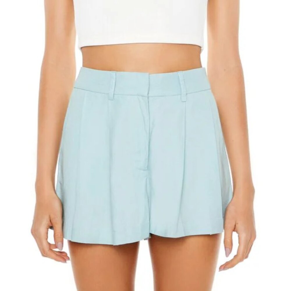 Forever 21 Small Blue Mist Mid-Rise Trouser Shorts NWT